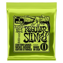 ERNIE BALL 3221 REGULAR SLINKY 3 PACK 10-46