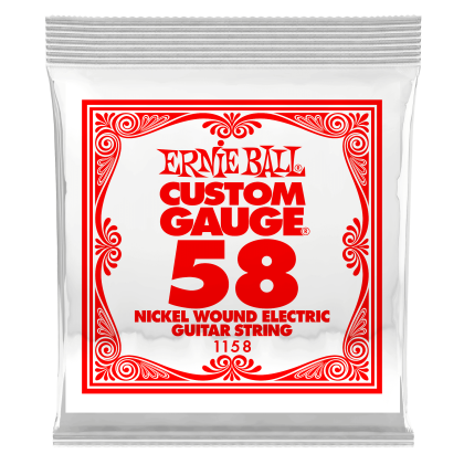 ERNIE BALL 1158 .058 NICKEL WOUND SINGLE GUITAR STRING Единична струна за електрическа китара