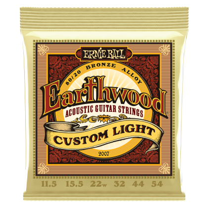 ERNIE BALL EARTHWOOD CUSTOM LIGHT 2007 80/20 11.5/54