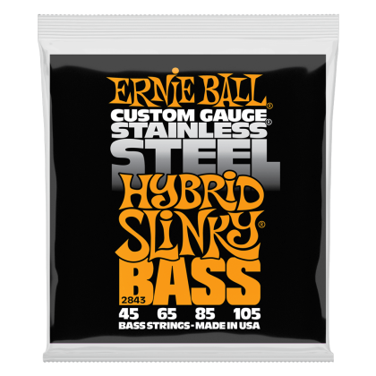 ERNIE BALL 2843 HYBRID SLINKY STAINLESS STEEL ELECTRIC BASS STRINGS 45/105