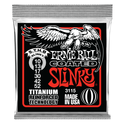 ERNIE BALL 3115 SKINNY TOP/ HEAVY BOTTOM SLINKY COATED TITANIUM RPS 10/52