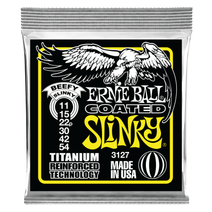 ERNIE BALL 3127 BEEFY SLINKY COATED TITANIUM RPS 11/54