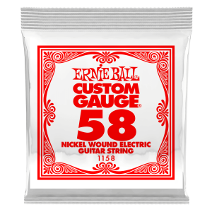 ERNIE BALL 1158 .058 NICKEL WOUND SINGLE GUITAR STRING Единична струна за електрическа китара