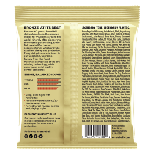 ERNIE BALL 2004 11-52 EARTHWOOD LIGHT 80/20 BRONZE ALLOY Струни за акустична китара