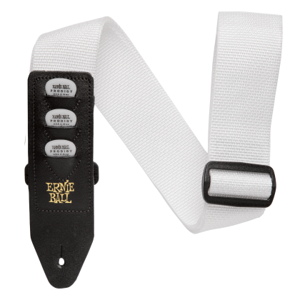 ERNIE BALL 4259 WHITE POLYPRO PICKHOLDER STRAP Колан за китара