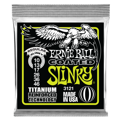 ERNIE BALL • 3121 Regular Slinky Coated Titanium RPS Electric Guitar Strings • Подсилени струни за електрическа китара