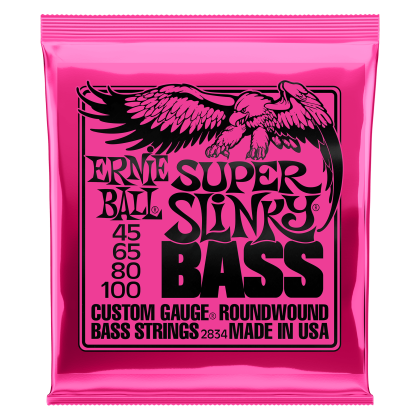 ERNIE BALL • 2834 45-100 Super Slinky Electric Bass Strings • Струни за електрически бас