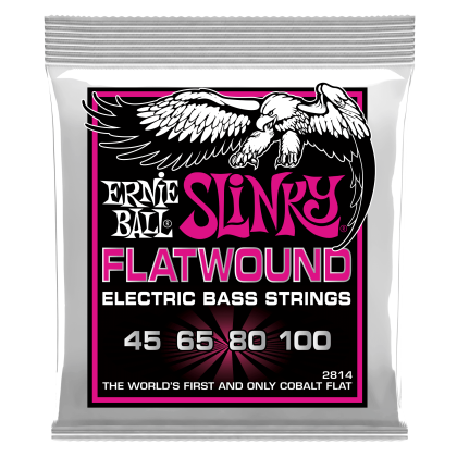 ERNIE BALL | 2814 45-100 Super Slinky Cobalt Flatwound Electric Bass | Струни за електрически бас