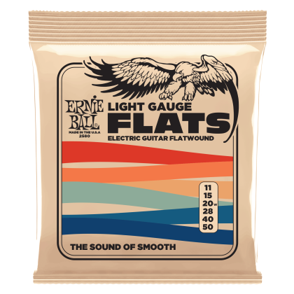 ERNIE BALL • 2580 11-50 Flatwound Light Stainless Steel Electric Guitar Strings • Струни за електрическа китара