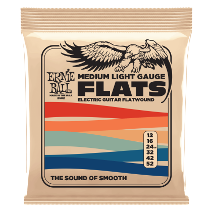 ERNIE BALL • 2582 12-52 Medium-Light Stainless Steel Flatwound Electric Guitar Strings • Струни за електрическа китара