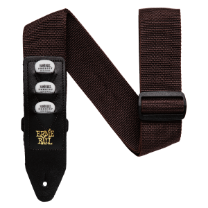 ERNIE BALL 4250 BROWN POLYPRO PICKHOLDER STRAP Колан за китара