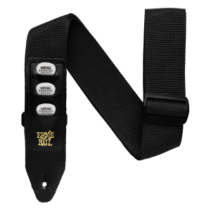 ERNIE BALL 4039 BLACK POLYPRO PICKHOLDER STRAP Колан за китара