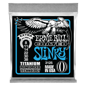 ERNIE BALL | 3125 8-38 Extra Slinky Coated Titanium RPS Electric Guitar | Струни за електрическа китара