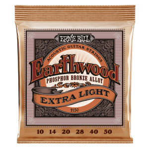 ERNIE BALL | 2150 10-50 Earthwood Extra Light Phosphor Bronze Acoustic Guitar Strings | Струни за акустична китара