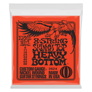 ERNIE BALL • 2624 9-80 Skinny Top Heavy Bottom 8-string Electric Guitar Strings • Струни за 8-струнна електрическа китара