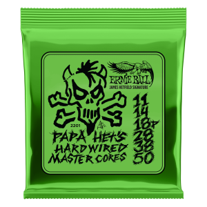 ERNIE BALL • 2201 11-50 Papa Het's Hardwired Master Cores Signature Electric Guitar Strings • Струни за електрическа китара