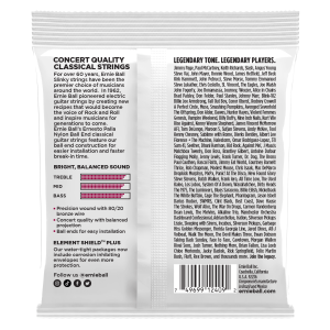 ERNIE BALL • 2409 28-42 Ernesto Palla Black & Gold Nylon Ball End Classical Guitar Strings • Струни за класическа китара