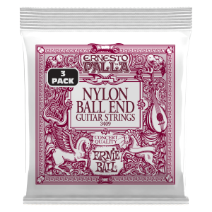 ERNIE BALL • 3409 28-42 Ernesto Palla Black & Gold Nylon Ball End Classical Guitar Strings 3 Pack • Троен комплект струни за класическа китара