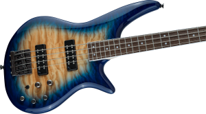 JACKSON • JS Series Amber Blue Burst Spectra Bass JS3Q • Електрическа бас китара