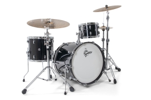GRETSCH • Renown Maple Shell Set 22" BD 3-pc Piano Black • Барабани без включени барабанче и хардуер