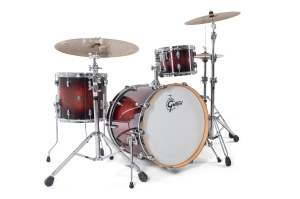 GRETSCH • Renown Maple Shell Set 22" BD 3-pc Piano Black • Барабани без включени барабанче и хардуер