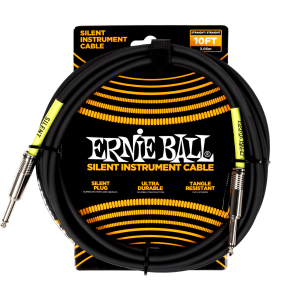ERNIE BALL • 6472 10ft Black Straight/Straight Classic Silent Instrument Cable (3.05 m) • Инструментален кабел