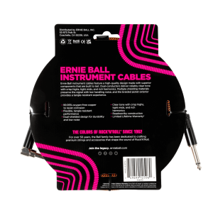 ERNIE BALL • 6470 10ft Pumpkin Pie Straight/Angle Braided Instrument Cable (3.05 m) • Инструментален кабел