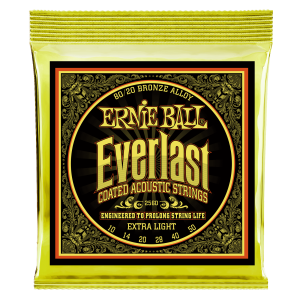 ERNIE BALL • 2560 10-50 Extra Light Everlast Coated 80/20 Bronze Acoustic Guitar Strings • Струни за акустична китара